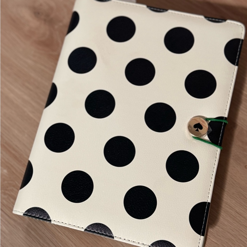 Target x Kate Spade Planner Cover with Polka Dot Print in Black and Cream